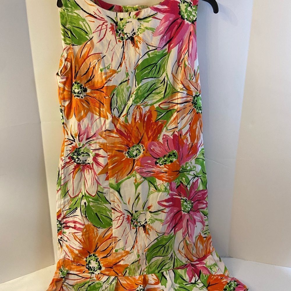 Grace‎ dresses womens 14 bold vibrant flowers #107269 pink green Lilly inspired